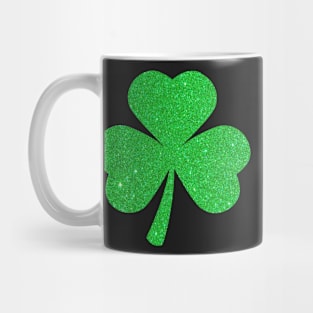 St Patricks Day, Faux Glitter 3 Leaf Clover Mug